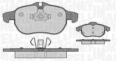Immagine prodotto di MAGNETI MARELLI 363916060162 - Kit pastiglie freno anteriori per:
* OPEL ZAFIRA B (A05)
* Meriva A (X03)
* Astra H (A04) - versione hatchback
* Astra H GTC (A04)