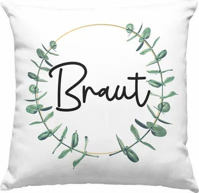 Produktbild von Trendation - Braut Deko-Kissen mit Füllung 40x40 Geschenk Hochzeit Heiratsantrag Geschenkidee zur Hochzeit (Rosa)