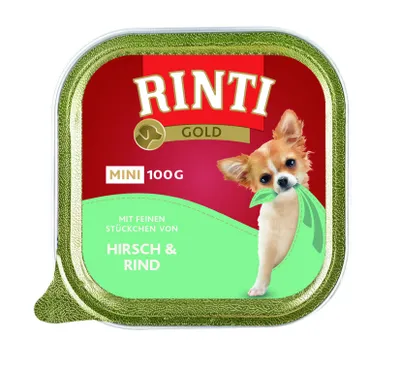 Produktbild von RINTI Gold mini, Adult, Rind, Hirsch, 100 g, Ohne Soja