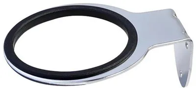 Produktbild von Zinnrohrhalter aus Edelstahl, silberfarben, 1 Stück, für Bad, Wandmontage