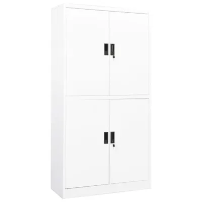 Obrázok produktu pre Kancelárska skriňa biela 90x40x180 cm oceľ
