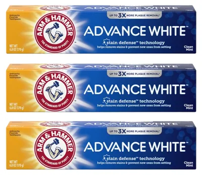 Zdjęcie produktu dla Arm & Hammer – Pasta do zębów – Wygodne opakowanie 3 szt. – Advance White – Wybielająca – Ochrona przed próchnicą