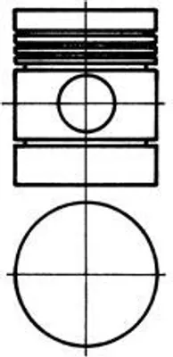 Produktbild von KOLBENSCHMIDT Kolben 91130600 STD, Zylinderbohrung 91,48 mm, Bolzen 31,75 mm
