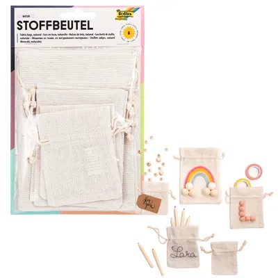Obrázok produktu pre Folia 64101, Darčeková taška, Biela, Jednofarebné, Bavlna, Polyester, 6 kusov