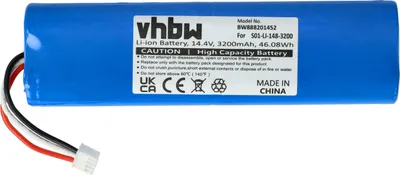 Produktbild von vhbw Akku kompatibel mit Eurovacs DX55 Saugroboter (3200 mAh, 14,4 V, Li-Ion)