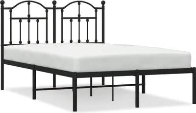 Obrázek produktu pro vidaXL Postel s čelem kovová černá 120x200 cm