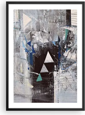 Produktbild von Gerahmtes Poster - Schwarzer Rahmen - Abstraktion modern - 50x70 cm - Wand Bild - Wanddeko - Wandbilder - Kunstposter - Wandposter - Bilderrahmen - Bilder - Kunstdruck - Wandbild - P2BPA50x70-4006