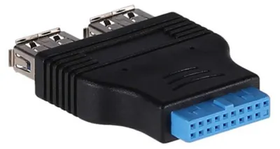 Zdjęcie produktu dla Adapter Akyga Ak-Ca-58 Usb 3.0 19-Pin (F) - 2X Usb 3.0 Typu A (F)