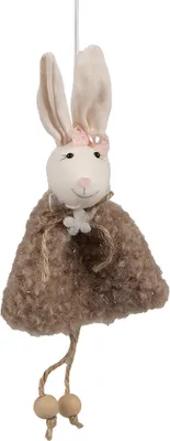 Produktbild von Clayre & Eef Oster-Anhänger Kaninchen 16 cm Braun Baumwolle
