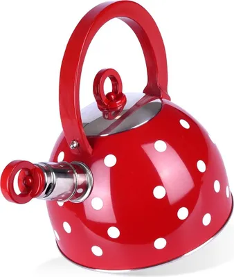 Image de Orion Bouilloire Points rouges | 1,5 L | Bouilloire à flotteur | Pour gaz et induction