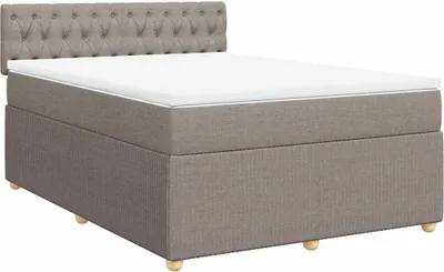 Produktbild von vidaXL Boxspringbett mit Matratze Taupe 160x200 cm Stoff