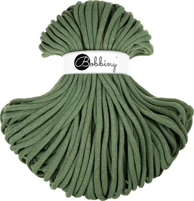 Produktbild von Bobbiny Flechtkordel Jumbo 9mm 100m Golden Eucalyptus Green