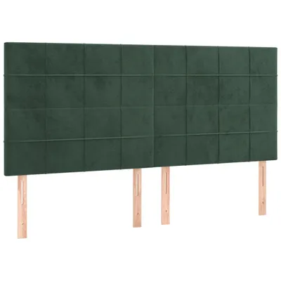 Produktbild von Kopfteil Dunkelgrün 180x5x118/128 cm Samt