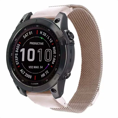 Immagine prodotto di Garmin Fenix 5s, Garmin Fenix 6s, Garmin Fenix 7s, Garmin Fenix 8 - 43 mm Cinturino: imoshion QuickFit® Milanese per Garmin Watch