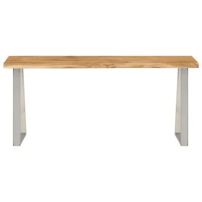 Immagine prodotto di Panca con Bordi Vivi 105 cm in Legno Massello di Acacia