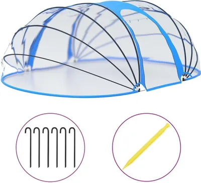Produktbild von vidaXL Pool-Kuppel Oval 530x410x210 cm