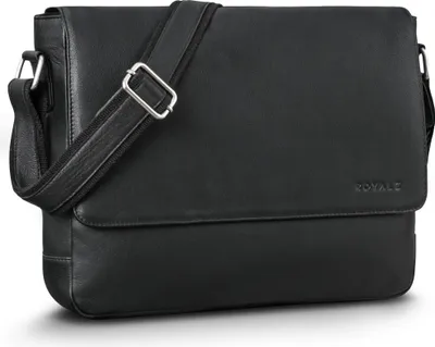 Produktbild von ROYALZ "San Diego" Umhängetasche Herren Leder Laptoptasche 13.3 – 14 Zoll, Business Aktentasche Bürotasche aus Echtleder, Messenger Bag flach für Beruf & Studium