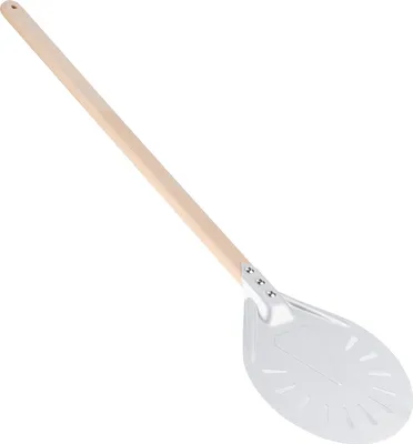 Image de Pelle à pizza avec manche en bois amovible de 60 cm Spatule à pizza ronde antidérapante Ustensiles de cuisine (20 cm)