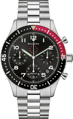 Produktbild von Bulova 98B451 Herrenuhr Chronograph Marine Star Schwarz