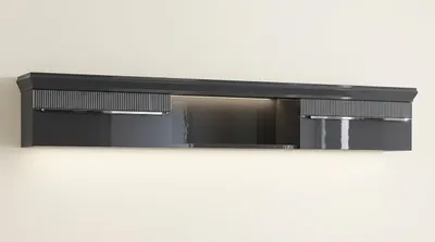 Image de Console murale, style moderne, couleur grise, pratique et confortable, idéale pour le salon