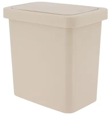 Immagine prodotto di Contenitore per rifiuti in PP rettangolare con coperchio, 8 l - beige - Tendance