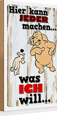 Produktbild von Holzschild Spruch 20x30cm hier kann jeder machen was ich