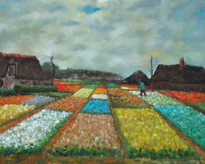 Obrázek produktu pro Vincent Van Gogh umělecký obraz - Tulipánová pole, 1883 (40 x 50 cm)