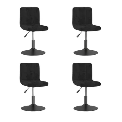Image de Chaises pivotantes à manger lot de 4 noir velours