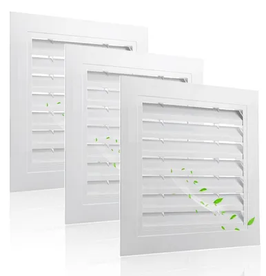 Produktbild von Ventilationsabdeckung Aluminium - Quadrat - 30 x 30 cm - Set von 3
