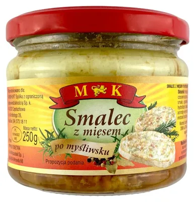 Zdjęcie produktu dla Smalec z mięsem po myśliwsku wieprzowy MK 250 g