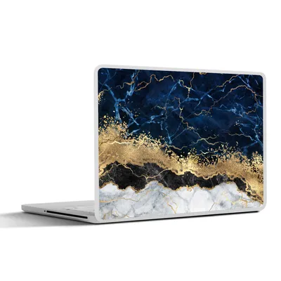 Produktbild von MuchoWow® Laptop Aufkleber Sticker Cover Marmor - Weiß - Gold - Luxus 32.5x23.5 cm - Sticker für Laptop - Selbstklebend