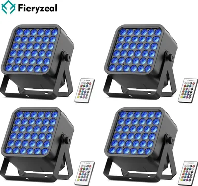 Produktbild von LED Bühnenbeleuchtung - Quadratische PAR-Lampe 54W RGBWA+UV 6-in-1 - Wiederaufladbarer Akku - DMX512/RDM - 3/5/7 Kanäle - EU-Stecker