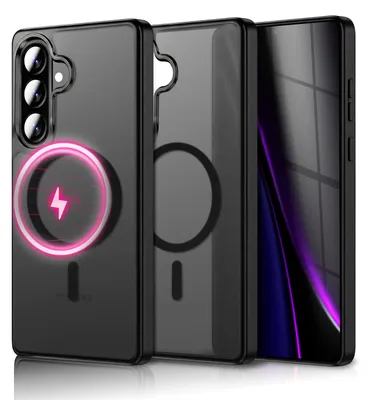 Zdjęcie produktu dla Etui magnetyczne NALIA do telefonu Samsung Galaxy A57 – kompatybilne z MagSafe i akcesoriami, odporne na żółknięcie – wytrzymałe etui ochronne – marka z Berlina – kolor: czarny