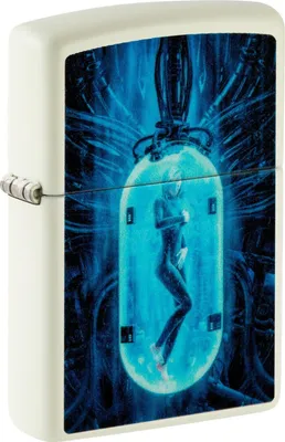 Produktbild von Zippo Feuerzeug Frau Tube Glow in the Dark weiß Original Benzin Woman Leuchtet
