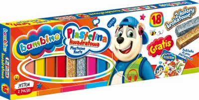 Obrázek produktu pro BAMBINO Plastelínový čtverec 18 barev