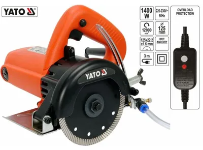 Produktbild von Yato nat?ralaus akmens ir grioveli? betone pjovimo ?rankis YT-82159 125mm 1400W