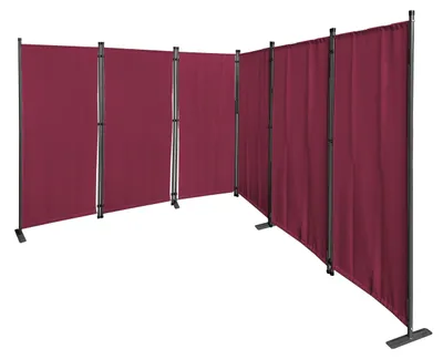 Obrázok produktu pre Paravent, 6-dielny, 340 x 165 cm, farba: rubínovo červená