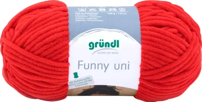 Produktbild von Gründl Chenillegarn Funny uni,100g/120m,Babywolle,100% Polyester,Häkel-und Strickgarn 11 kirsche