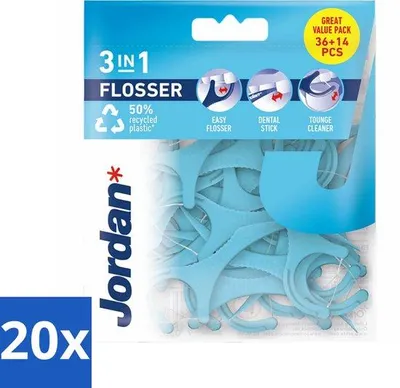 Obrázek produktu pro Jordan Flosser 3 v 1 50 kusů - hodnotné balení - 20 kusů