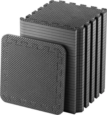 Productafbeelding van Famanu gymmatten, 24 stuks, antislip, 305 x 305 cm - zwart