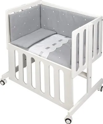 Produktbild von Don Algodon-Bett Leinen Zoe Junior Baumwollgrau/Weiß 3-Stück