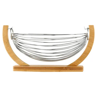 Produktbild von 5five Simply Smart Obstkorb mit Schaukelaufhängung,  Bambus, Metall, 36 x 21 cm, 100179