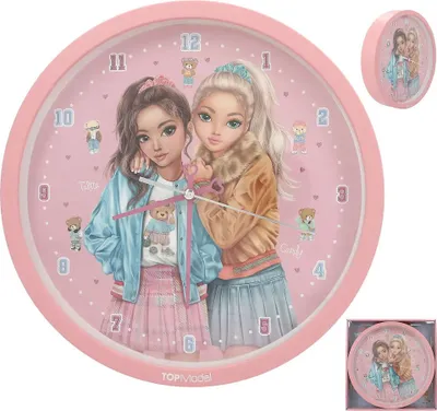 Produktbild von Depesche Wanduhr TOPModel TEAM TEDDY für Kinder - buntes Design