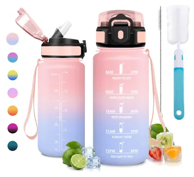 Immagine prodotto di Borraccia da 500 ml, senza BPA, a prova di perdite, con cannuccia, ideale per