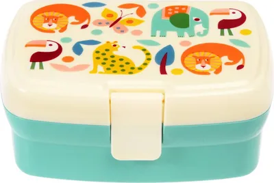 Produktbild von Lunchbox mit herausnehmbaren Fach 'Wild Wonders' Kunststoff ca.17x13x7,5cm