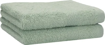Produktbild von Betz 2 Stück Handtücher 50x100 cm PREMIUM 100% Baumwolle Farbe: heugrün