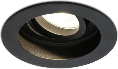 Produktbild von hoftronic LED Einbaustrahler GU10 4W 345lm 2700K Schwarz schwenkbar IP20
