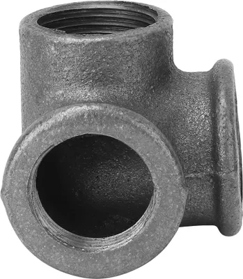 Produktbild von 5Stück 3/4" Seitenauslassbogen DEG 90 Schwarzes Temperguss-Rohrverbindungsstück