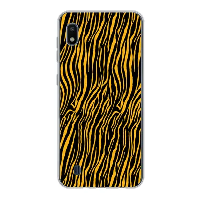 Produktbild von MuchoWow® Handyhülle Schutzhülle Hülle für Samsung Galaxy A10 Tigerdruck - Schwarz - Orange Silikon Softcase Handy Hülle - Schutzhülle