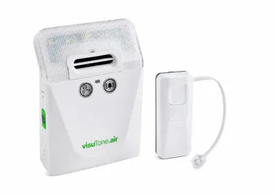 Produktbild von Humantechnik Telefonklingelverstärker, visuTone.air Set für Festnetztelefon, KI-generiertes Bild